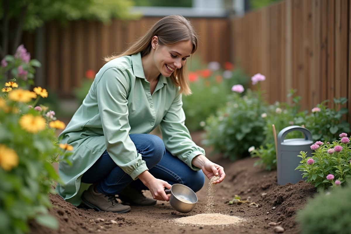 Femme appliquant de l