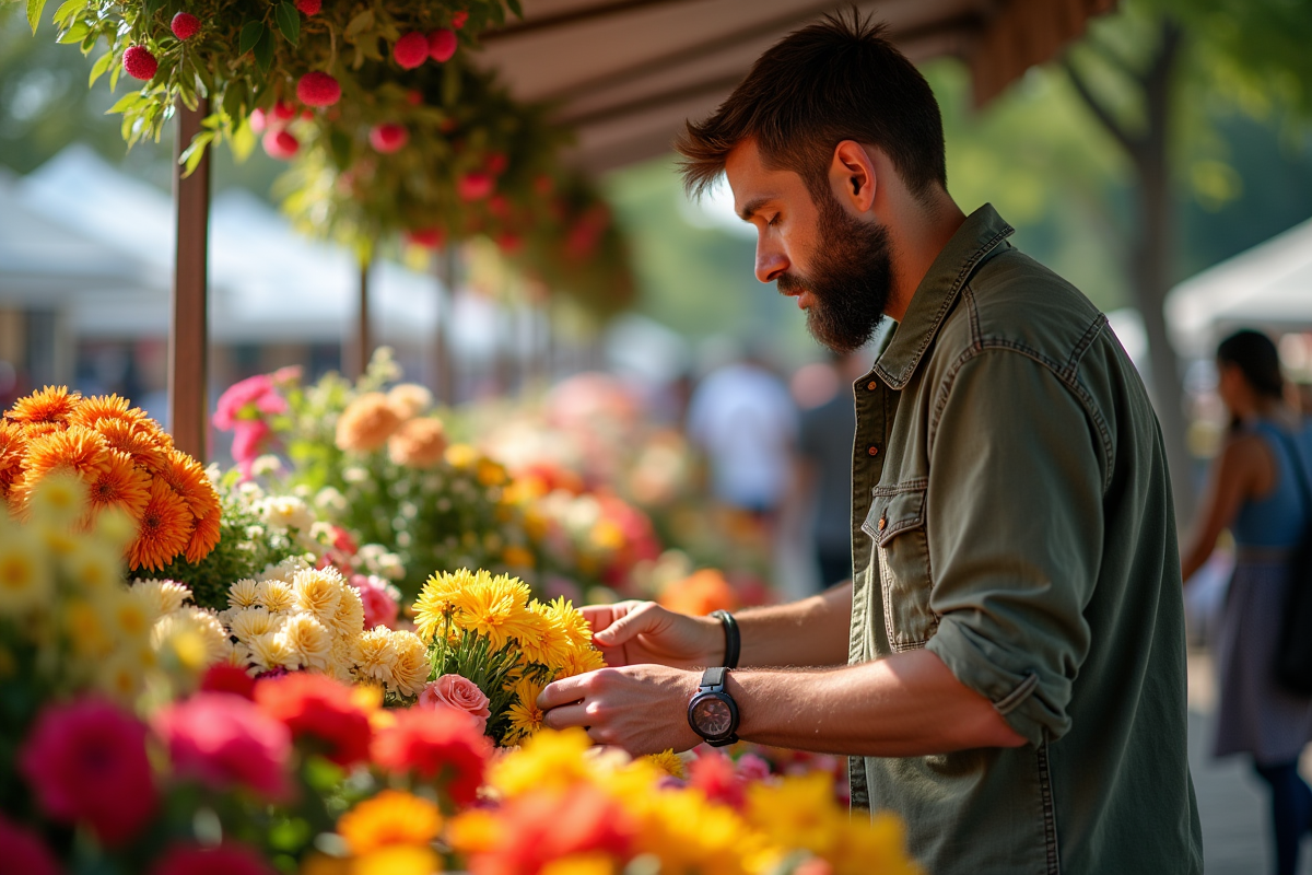 fleurs masculines