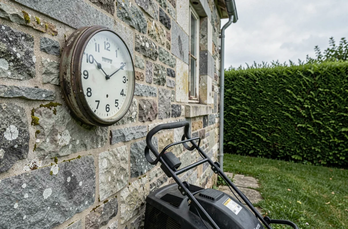 Horloge murale maison pierre tondeuse manuelle horaires autorisés dimanche
